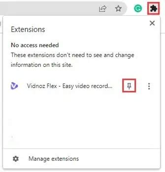 Obtenha a extensão Vidnoz Flex para o seu navegador.